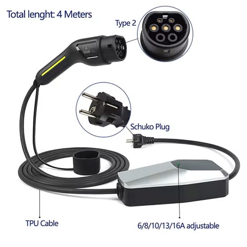 3-EVMOTIONS Zeta EVSE Typ 2 (max. 16A) Mobile Ladestation für Elektroautos