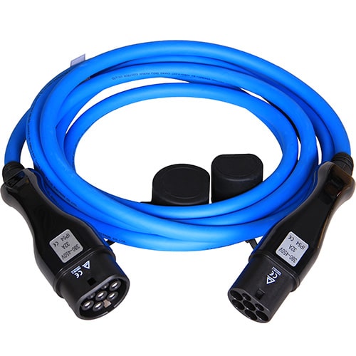 1-EV Typ 2 -> Typ 2 blue (3x32A) Elektroauto Ladekabel