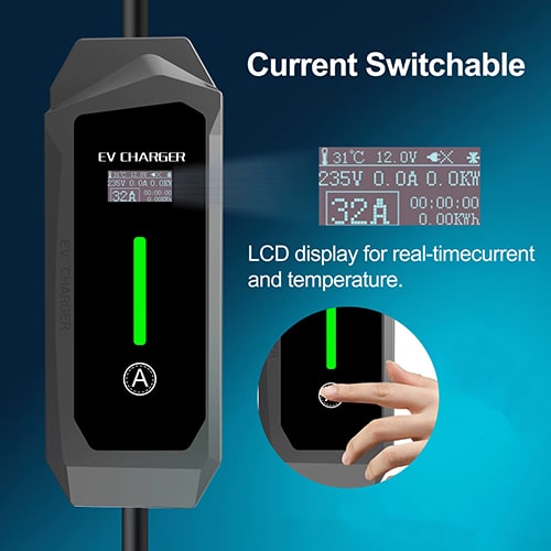 2-EVMOTIONS Lambda EVSE Typ 2 (max. 16A) Mobile Ladestation für Elektroautos